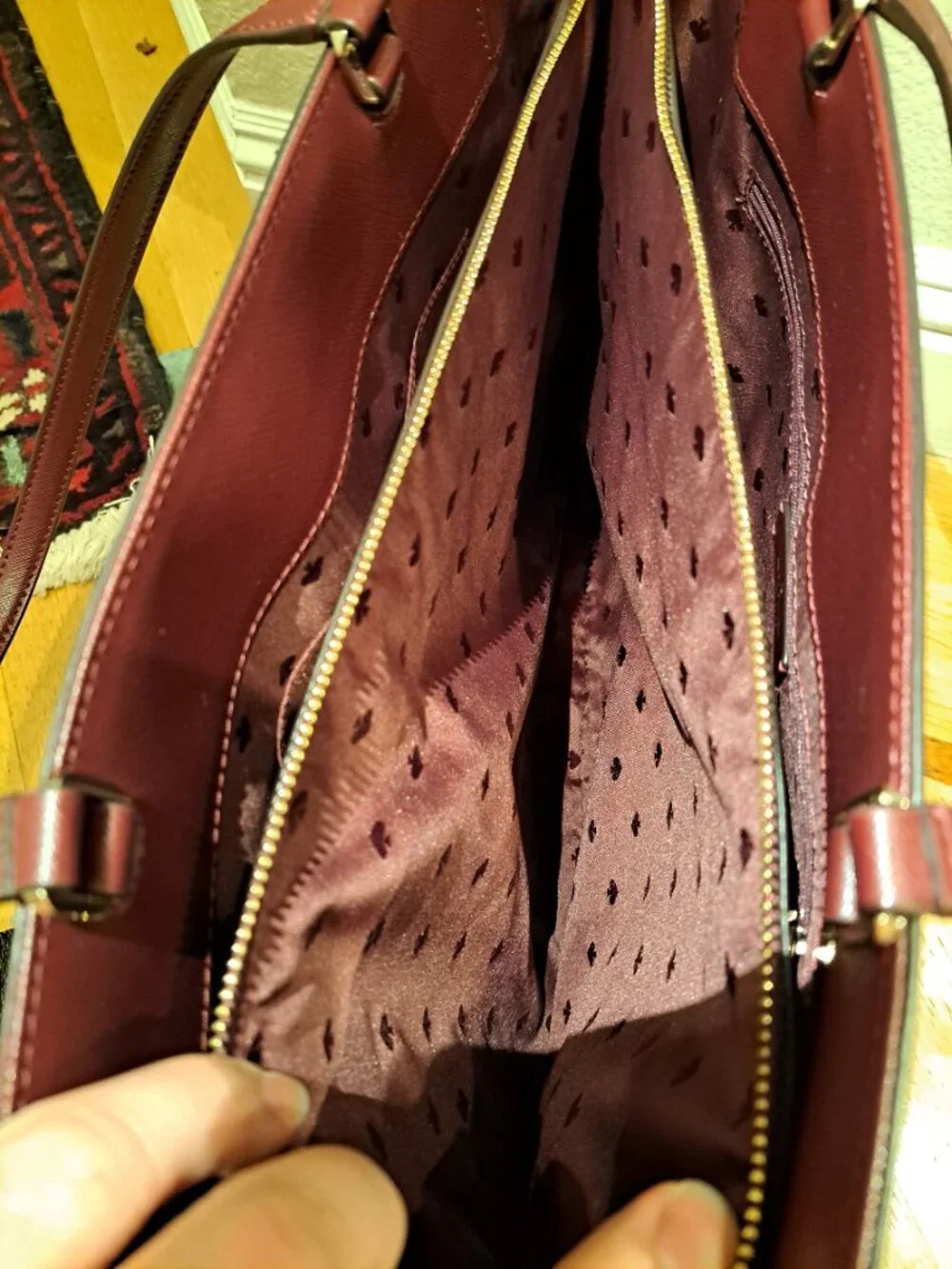 Kate Spade Staci Laptop Tote in color Cherry Wood